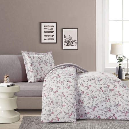 مفرش صيفي مفرد ونص 4 قطع - اديلين - سكري -بيج غامق