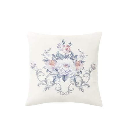 مفرش صيفي مزدوج جاكار 7 قطع - أوجيني - رصاصي فاتح - رمادي