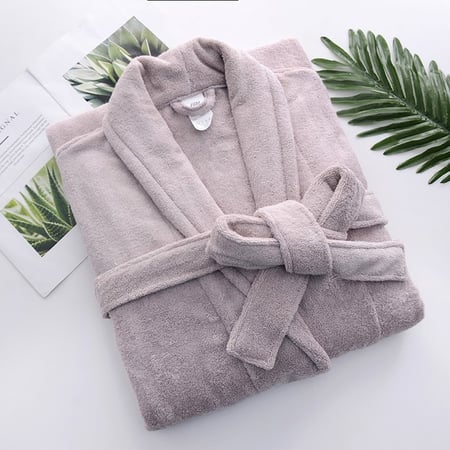 روب إستحمام بامبو - رمادي فاتح