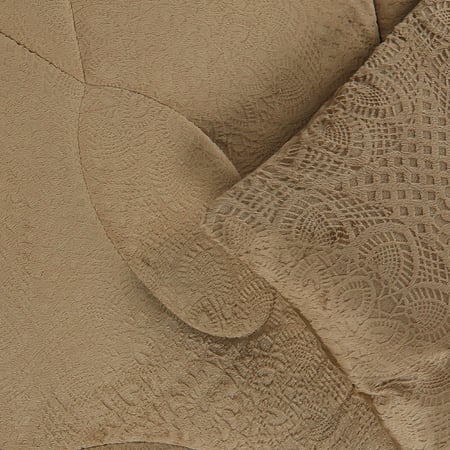 سعر مفرش شتوي مفرد ونص مخمل فرو 8 قطع - إيلان -بيج غامق - مفارش ميلين