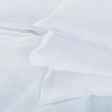 احسن مفرش سرير قطن فندقي فاخر مزدوج 300 غرزة - أبيض - مفارش ميلين