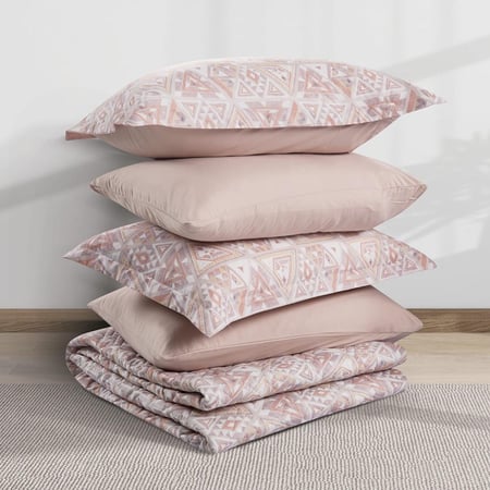 سعر مفرش صيفي نفرين حشوة مضغوطه 6 قطع كريمي بيج - مفارش ميلين