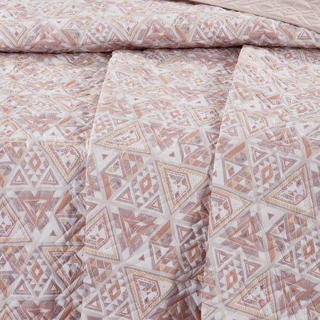 احسن مفرش صيفي نفرين حشوة مضغوطه 6 قطع كريمي بيج - مفارش ميلين