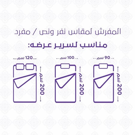 مقاسات طقم بيت لحاف بدون حشوة مفرد ونص رمادي غامق بيج - مفارش ميلين