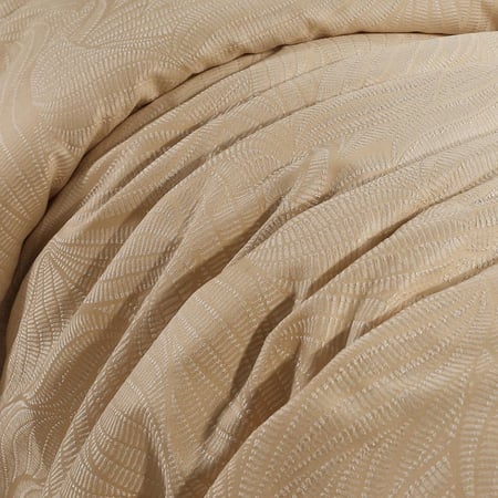 احسن مفارش صيفية نفرين فاخر جاكار مطرز 12 قطعة بيج - مفارش ميلين