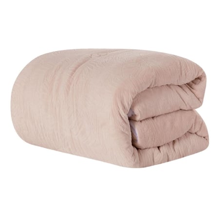 احسن طقم مفارش سرير نفر ونص شتوي مخمل فرو بيج فاتح - مفارش ميلين