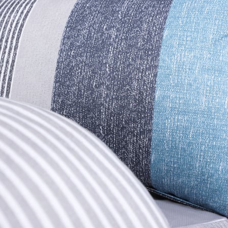 مفرش قطن صيفي مفرد ونص 4 قطع -ارتل - سماوي/رمادي