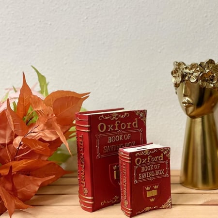 كتاب Oxford سيراميك احمر وذهبي انتيك تحف وهدايا انتيكات ديكور المنزل