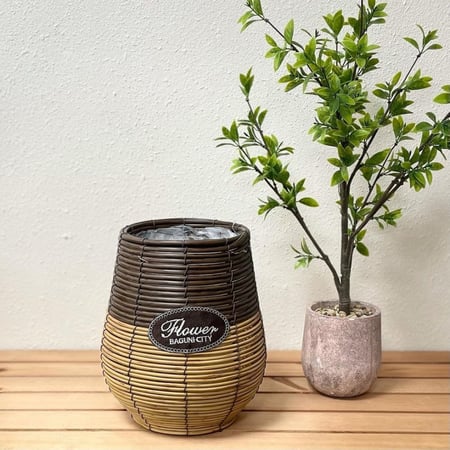 سلة خوص للزرع خيزران نباتات زينه ومراكن ديكورات المنزل زرع صناعي سلل