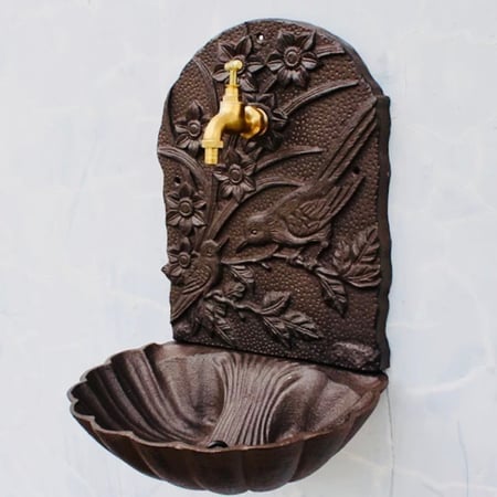 حوض حائط حديد شكل حوض غسيل معدني تعليقات جدارية ديكور منزلي مودرن