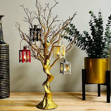 مجموعة فوانيس حديد ملونة 5 قطع فوانيس ديكورات رمضان فانوس إضاءة