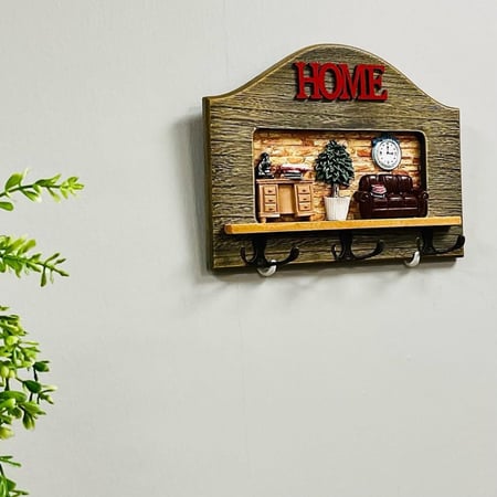 تعليقة خشب 6 علاقات حديد تعليقات جدارية ترتيب وتجديد ديكور داخلي مودرن