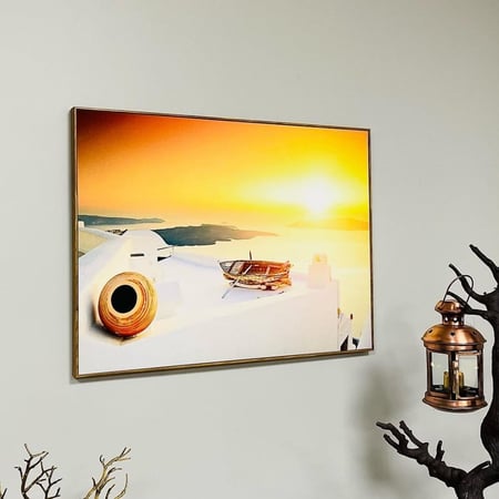 لوحة جدارية خشب لحظة الغروب ديكور مكتبي ومنزلي جداريات لوحات مودرن