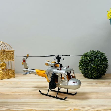 طيارة حديد انتيك هليكوبتر تحف وهدايا ديكورات المنزل انتيكات ديكور حديد