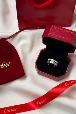 خاتم كارتير نسائي فضي