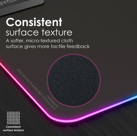 SwiftPad-L Game Immersion™ Smooth Scrolling RGB LED Gaming Mouse Pad
