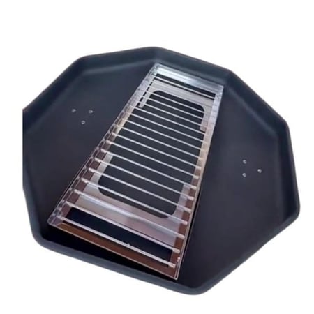 منقل جلنر قابل للطي سدادسي الشكل اسود