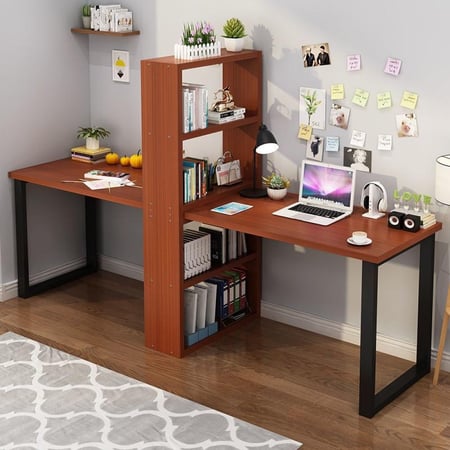 مكتب دراسي مزدوج بتصميم عصري