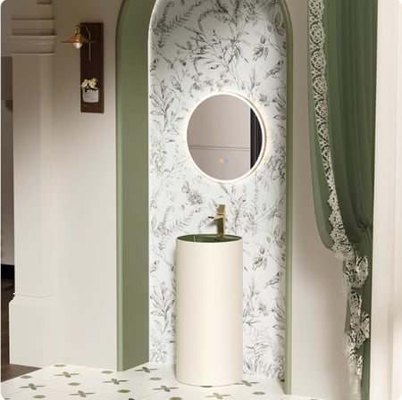 حوض غسيل أرضي دائري – الطراز الأوروبي القديم