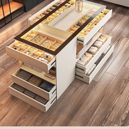 خزانة أدراج فاخرة من الخشب الصلب