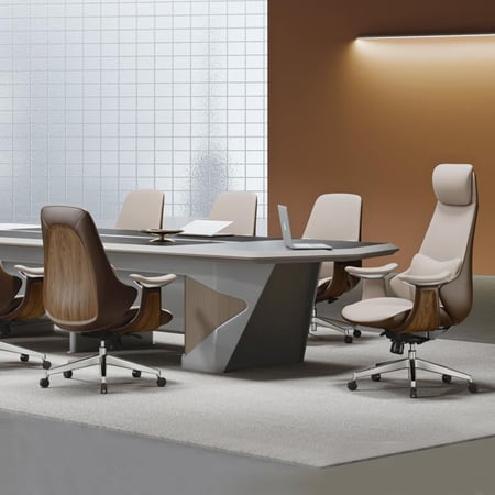 كرسي مكتبي فاخر من الجلد الطبيعي