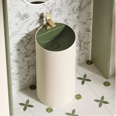 حوض غسيل أرضي دائري – الطراز الأوروبي القديم