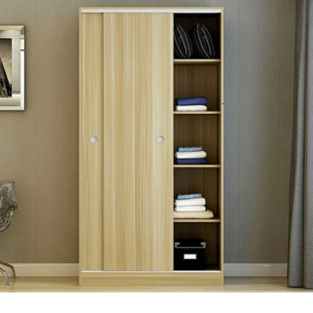 دولاب خشبي بتصميم بسيط لغرف النوم