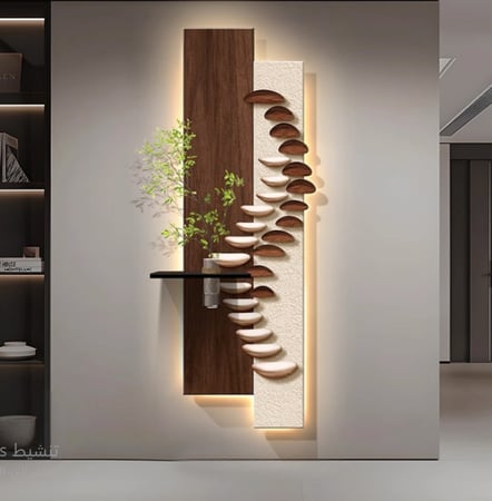 لوحة ديكور فاخر للممر – جدارية مع إضاءة LED