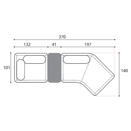 كنبة بتصميم مودرن قابل لتعديل