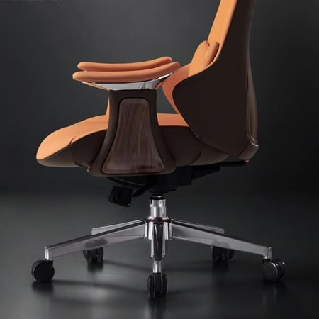 كرسي مكتبي فاخر من الجلد الطبيعي