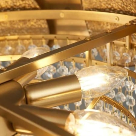 ثريا كريستالية دائرية فاخرة بإضاءة LED – تصميم عصري