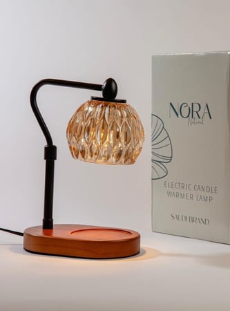 أبجورة تسخين الشمع بزهرة زجاجية