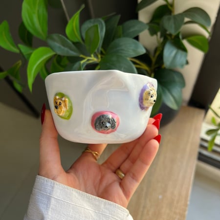 وعاء ماتشا محبين الكلاب
