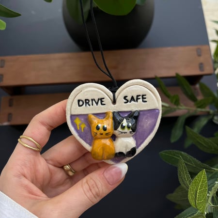 قابل للتخصيص تعليقة سيارة ♥️ ( انا وانت) - ميدالية القلب