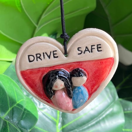 قابل للتخصيص تعليقة سيارة ♥️ ( انا وانت) - ميدالية القلب