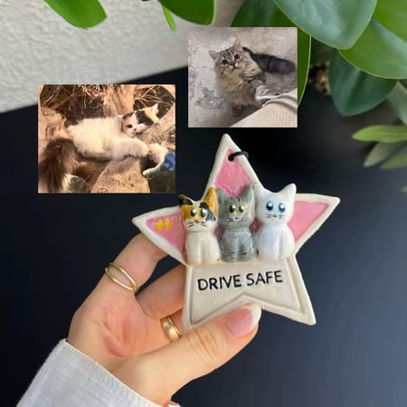 قابل للتخصيص تعليقة سيارة ⭐️( انا وانت) - ميدالية النجمة