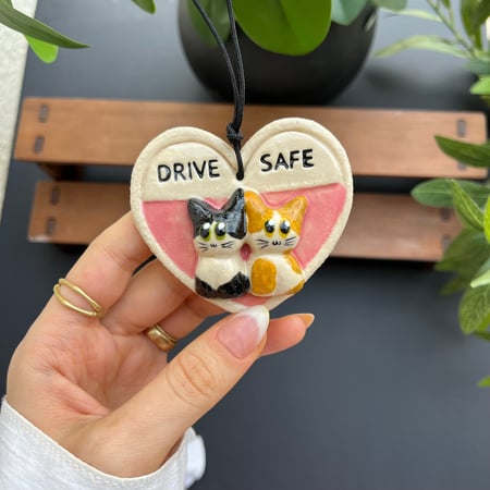 قابل للتخصيص تعليقة سيارة ♥️ ( انا وانت) - ميدالية القلب