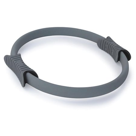 حلقة بيلاتس دائرية سوداء من سباكير بمقابض جانبية مبطنة لتمارين المقاوم