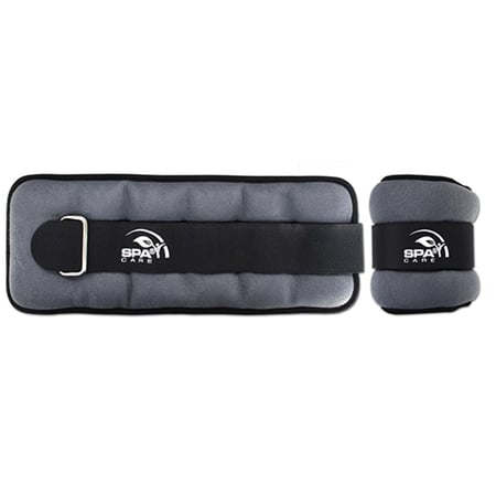 أوزان ربط سوداء ماركة سباكير تستخدم للكاحل والمعصم لتمارين اللياقة.