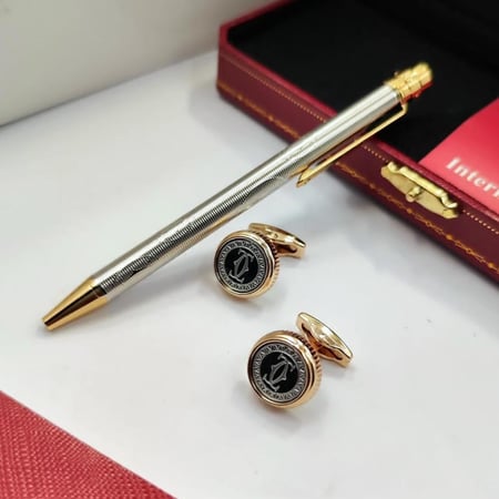 اقلام فضي فخمة قلم ذهبي اقلام ماركة  منقوش ذهب فضه حبر