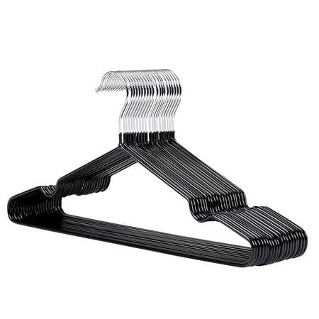 علاقة ملابس ملبس اسود (12 حبه)