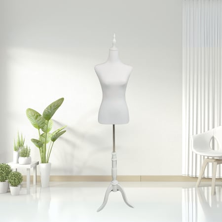 مانيكان فلين نسائي ابيض قاعده ثلاثي