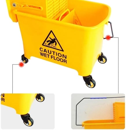 سطل نظافة اصفر صغير