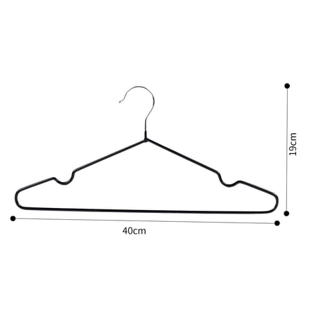 علاقة ملابس ملبس اسود (12 حبه)