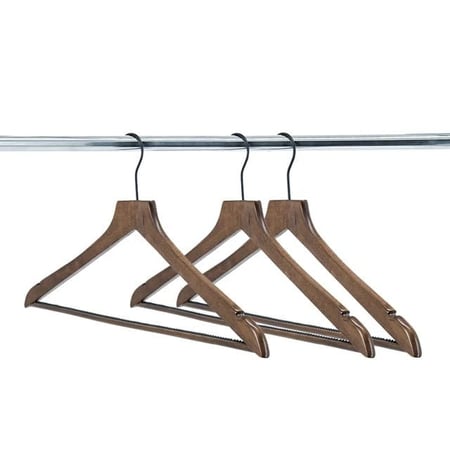 علاقة ملابس خشب بني محروق (12 حبه)