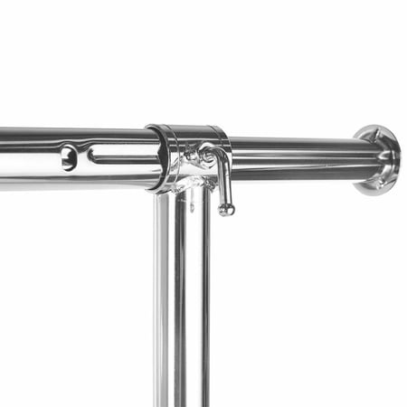 استاند ملابس خط واحد اسود + كروم ( تايون )