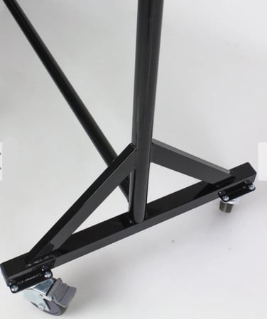 استاند ملابس خط واحد جامبو اسود +كروم