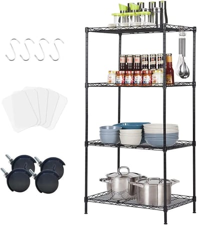 استاند ارفف تخزين استيل اسود 200*60*45