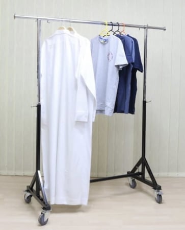 استاند ملابس خط واحد جامبو اسود +كروم