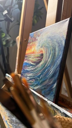 رسم لوحة بسيطة بخامات متوفرة وبسعر اقتصادي